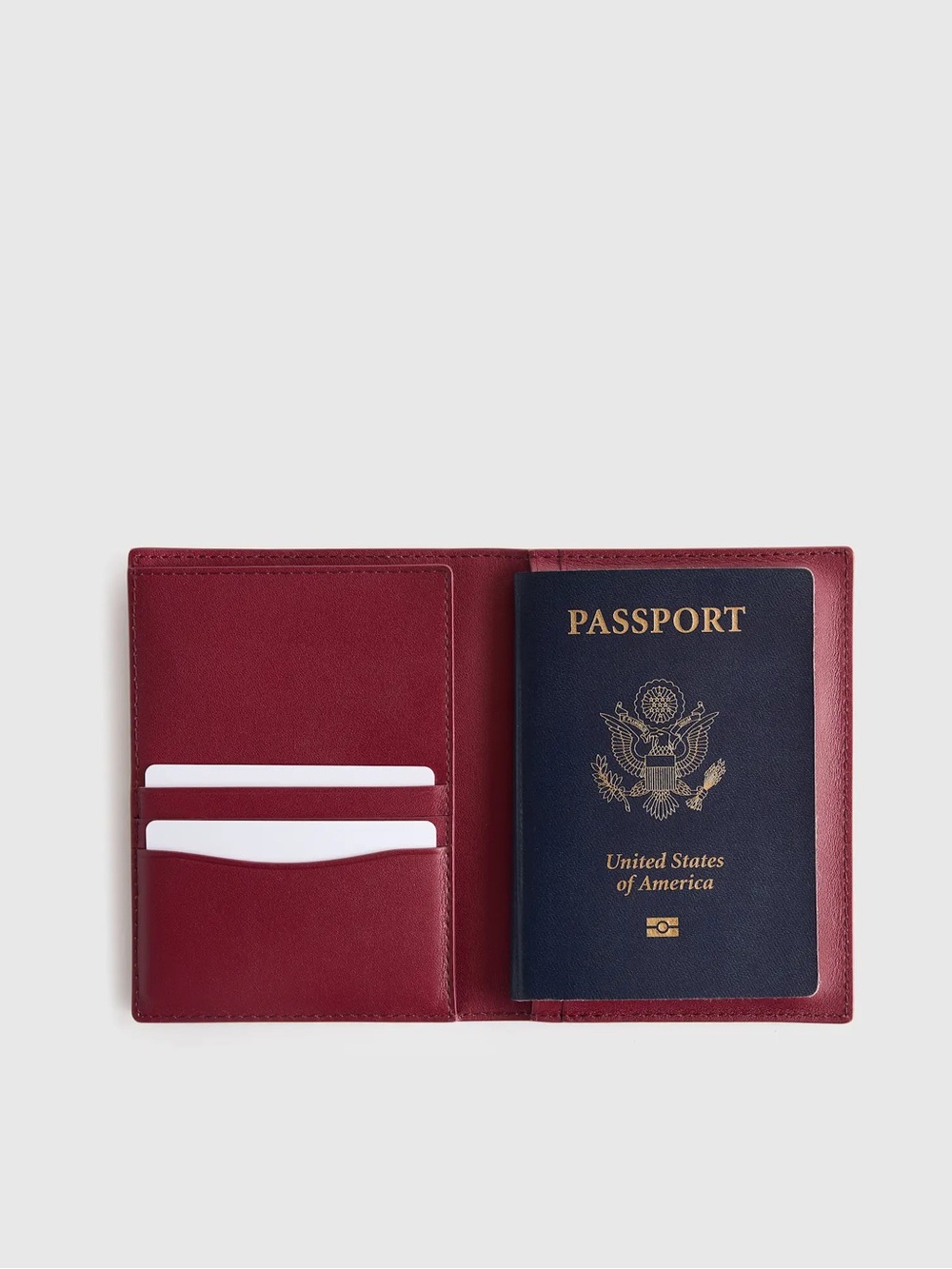 Quince Nappa Leather RFID Blocking Passport Holder